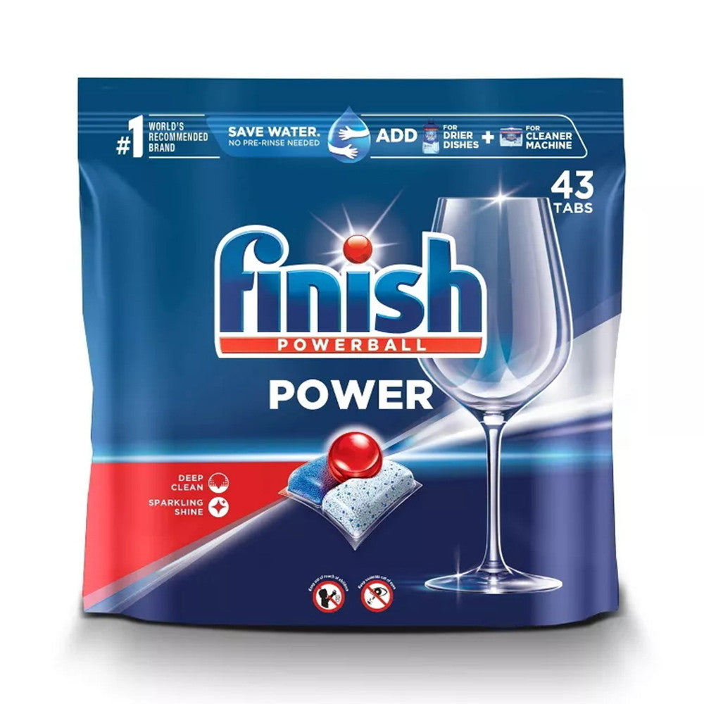 Finish Power Powerball Dishwasher Pods, 43 Ea